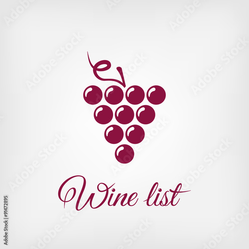 stylized grapes design element. logo