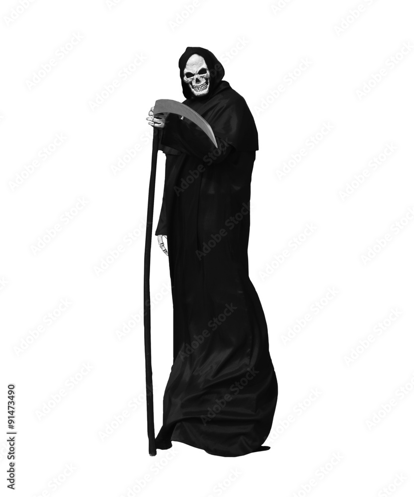 Obraz premium Grim Reaper isolated on white