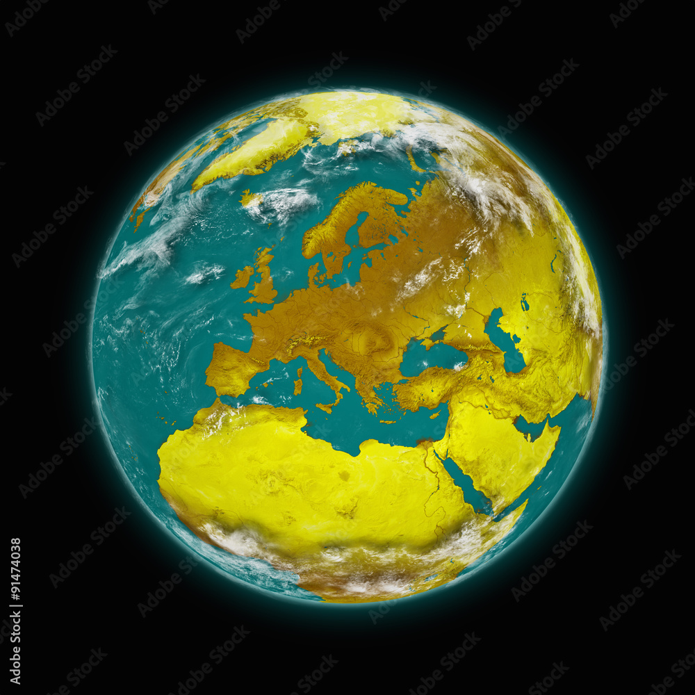 Europe on planet Earth