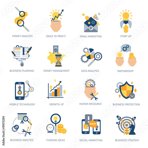Business Analysis Icons Set © Macrovector