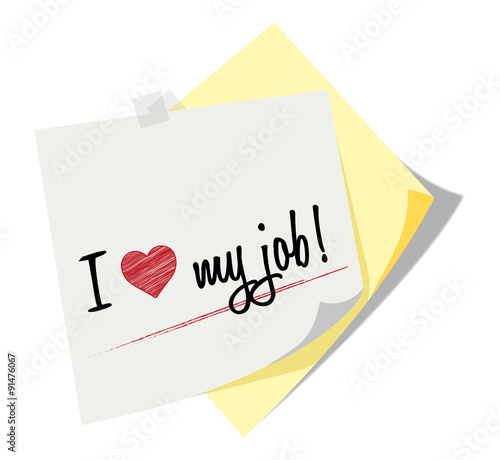 Post it | Notizzettel | I love my job!