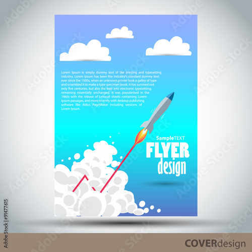 Vector brochure, flyer, cover design template. Can be used as concept for your graphic design. Proportionally for A4 size
