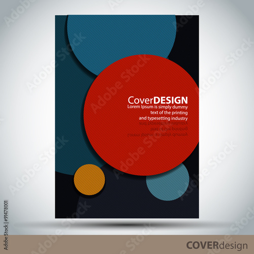 Vector brochure, flyer, cover design template. Can be used as concept for your graphic design. Proportionally for A4 size