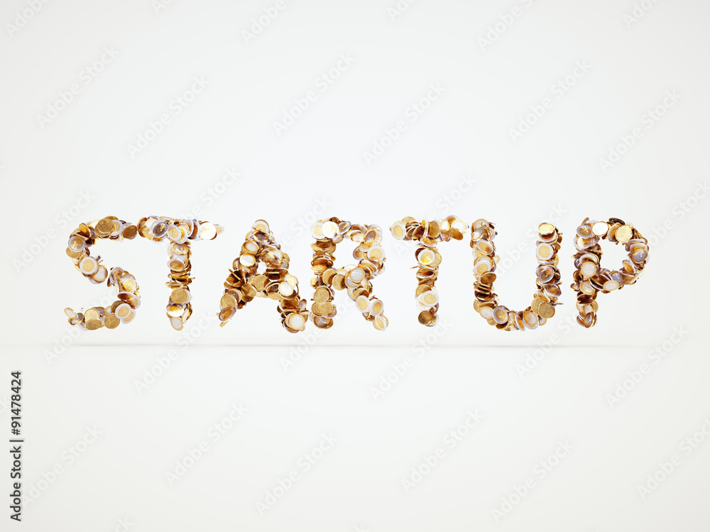 Startup concept isolated on white background