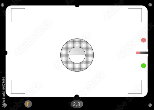 Classic SLR viewfinder, with free space for your pics, vector