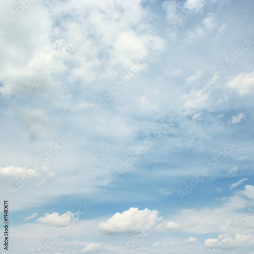 blue sky and beautiful white clouds