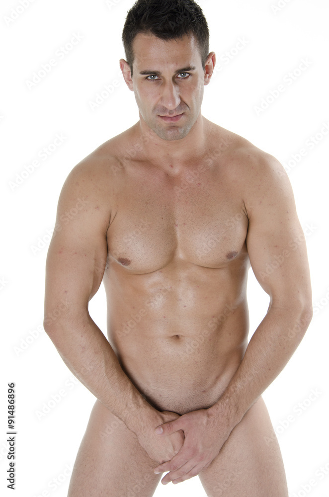 Muscular man posing 