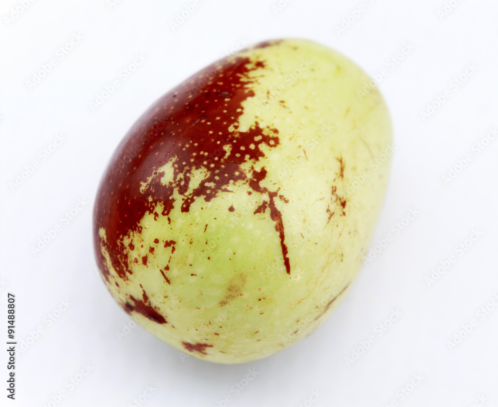 Fototapeta premium Jujube fruit closeup,isolated on white background