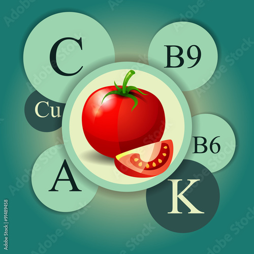 Vegetable and vitamins. Vegetarian concept and diet