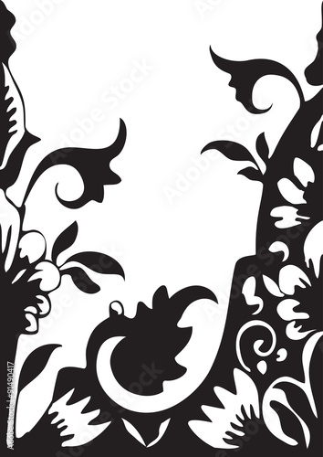 Vector seamless floral border. Element for design © cosveta