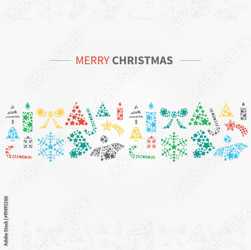 vector Christmas background xmas elements / colour design concept for print, products, greetings, cards