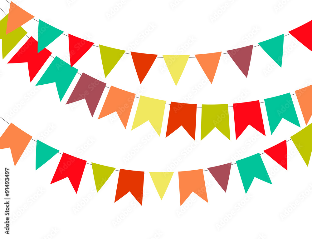 Party Background with Flags Vector Illustration Party Background with Flags Vector Illustration