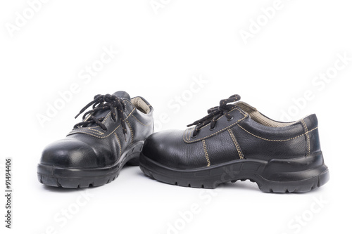 Black Safety Shoe Isolated