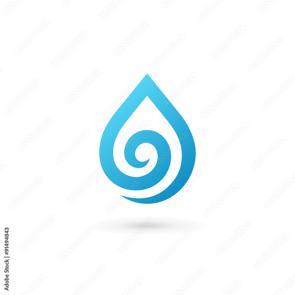 Water drop symbol logo design template icon. May be used in ecol Water drop symbol logo design template icon. May be used in ecol