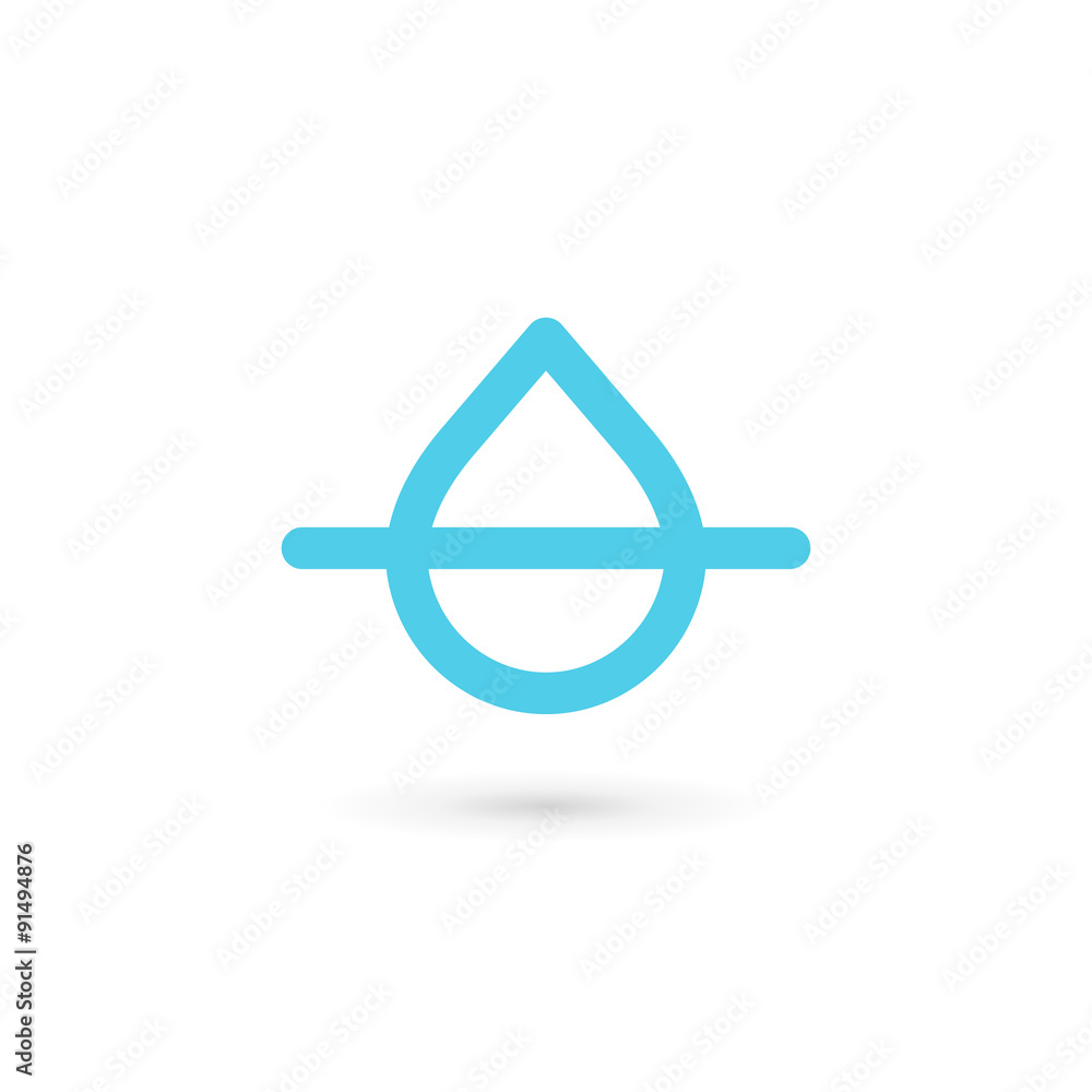 Water drop symbol logo design template icon. May be used in ecol