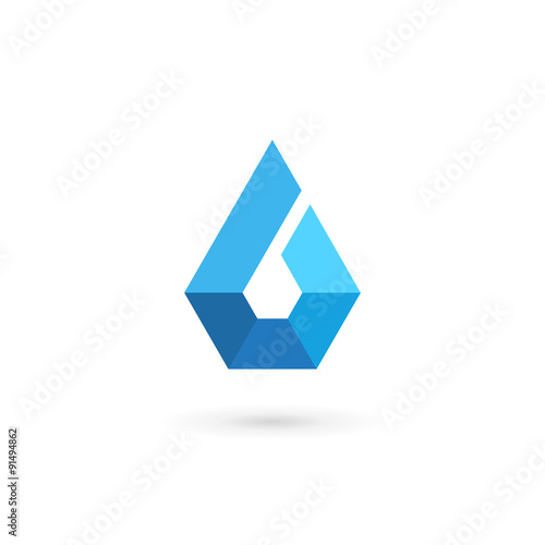 Water drop symbol logo design template icon. May be used in ecol