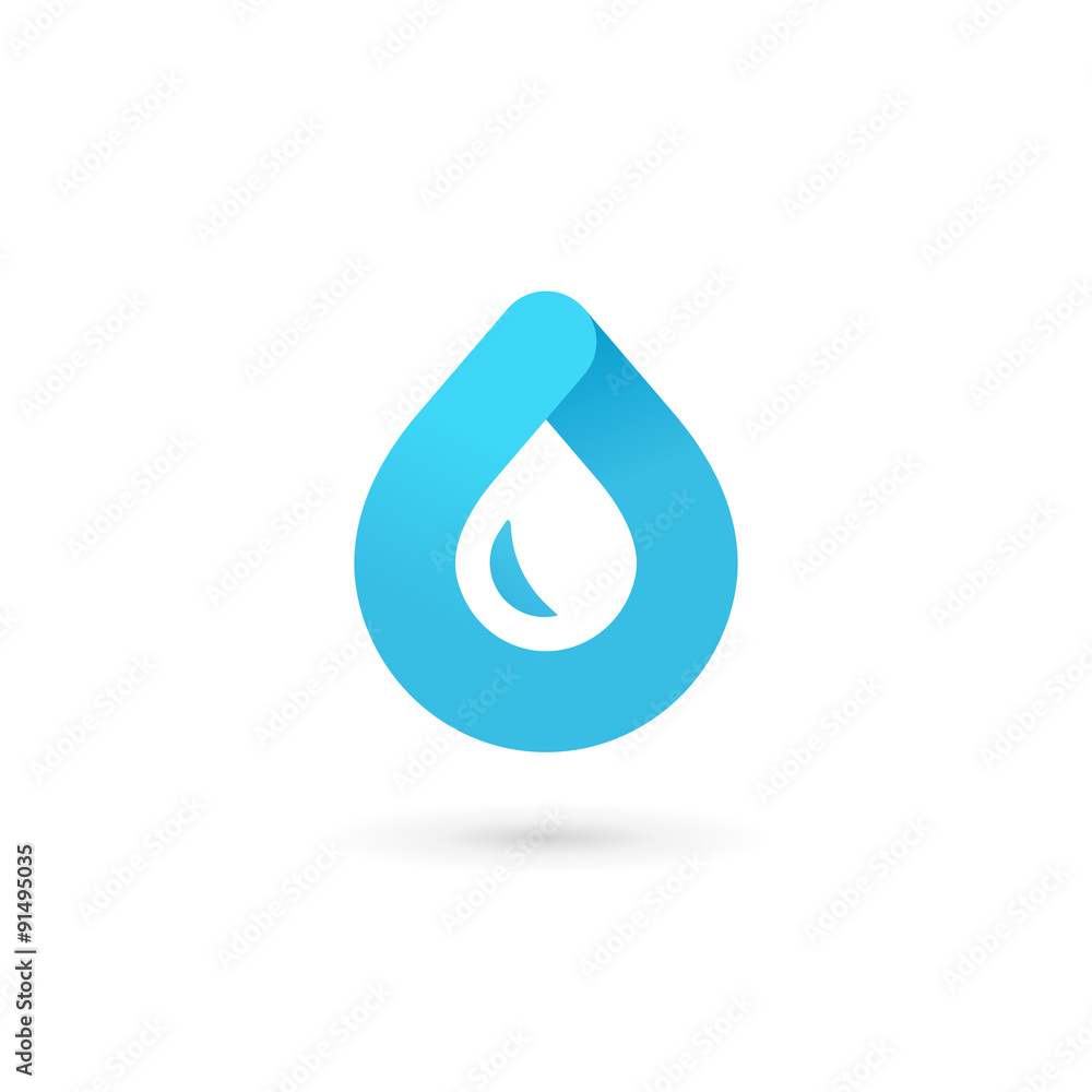 Water drop symbol logo design template icon. May be used in ecol Water drop symbol logo design template icon. May be used in ecol