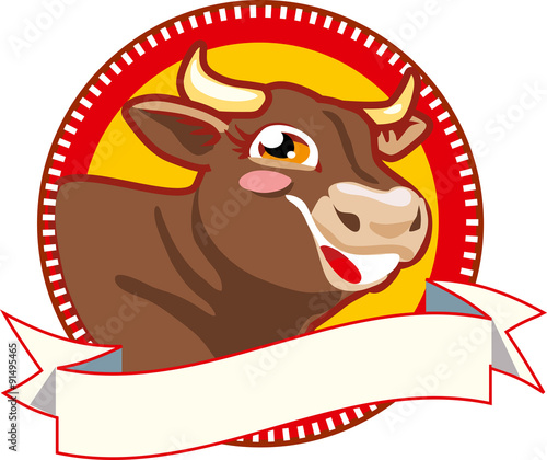 logo boeuf pour boucherie