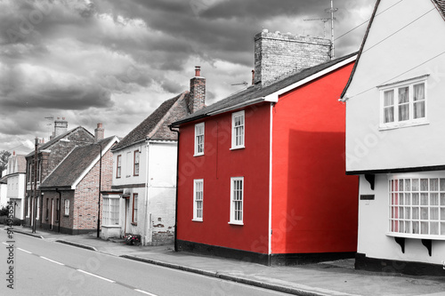 Fototapeta Naklejka Na Ścianę i Meble -  Single Red Painted House