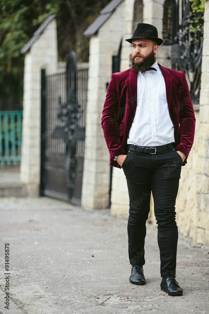 rich man with a beard, thinking about business rich man with a beard, thinking about business