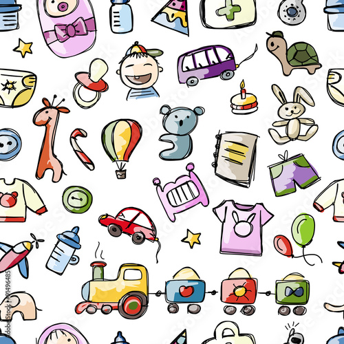 Baby seamless pattern for your design