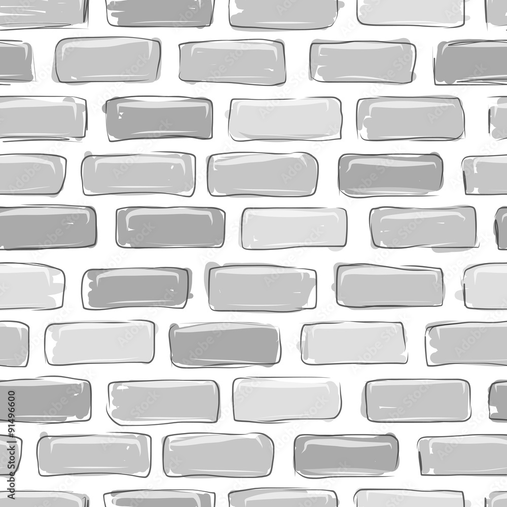 Brick wall grey, sketch for your design Brick wall grey, sketch for your design