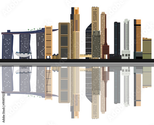 Photography singapore city skyline