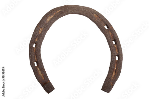 Wallpaper Mural The old horseshoe isolated on a white background Torontodigital.ca