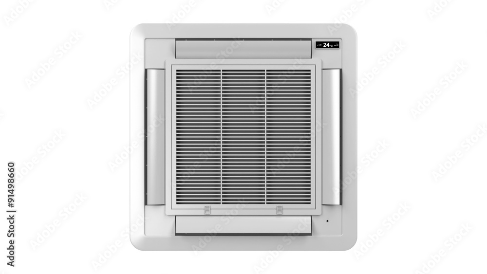 Ceiling mounted air conditioner blowing cold air Ceiling mounted air conditioner blowing cold air