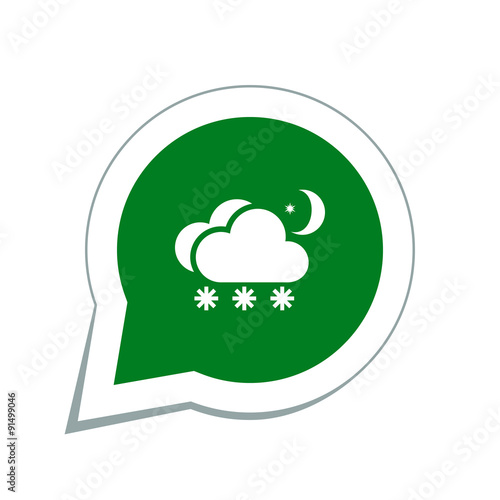 snow cloud moon meteo icon