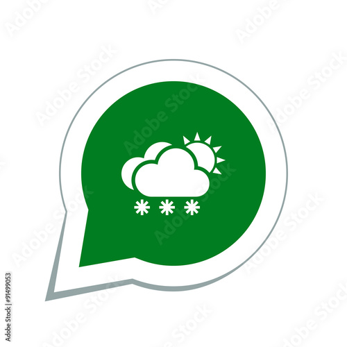 snow cloud sun meteo icon