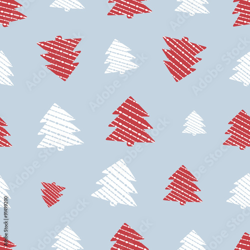 Seamless Christmas pattern. Scrapbook. New Year theme. Vector illustration