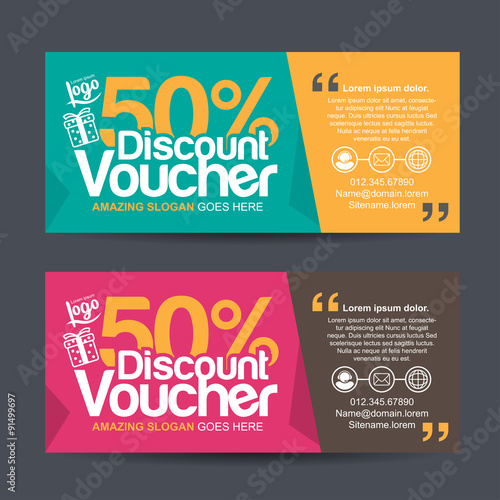 discount voucher template with colorful pattern,cute gift voucher certificate coupon design template,
Collection gift certificate business card banner calling card poster,Vector illustration