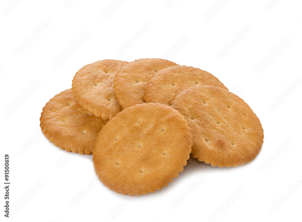 Biscuits on white background