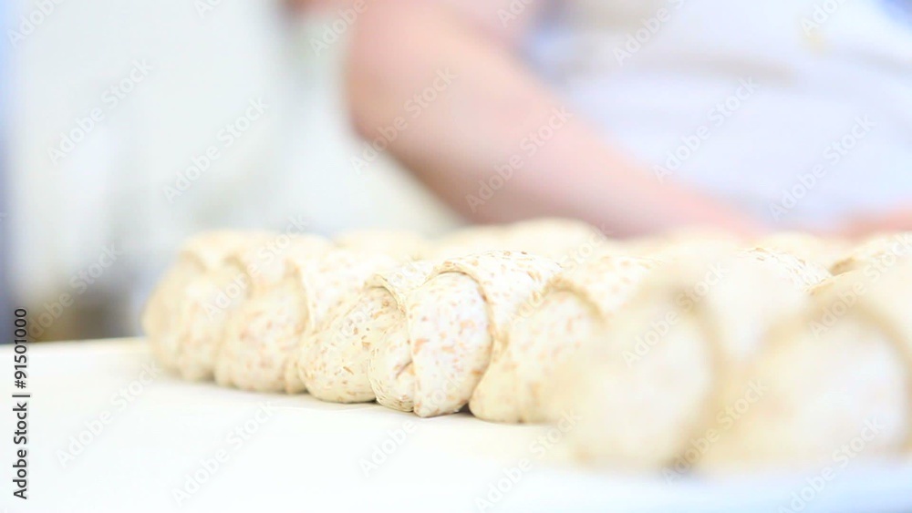 croissants, pastry chef hands preparing croissants, pastry chef hands preparing