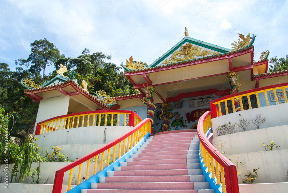Naklejka premium Chinese temple in Thailand.