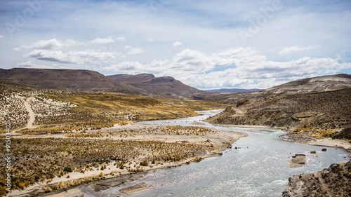 High altitude Andean landscape with dramatic sky