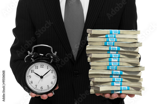 Businessman concept of time is money