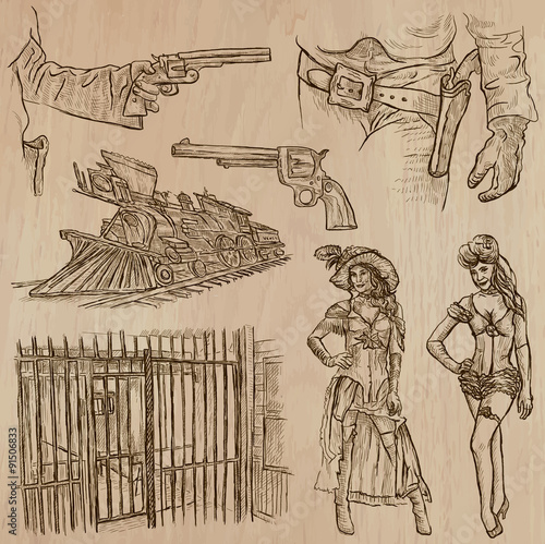 Wild West - Hand drawn vector pack