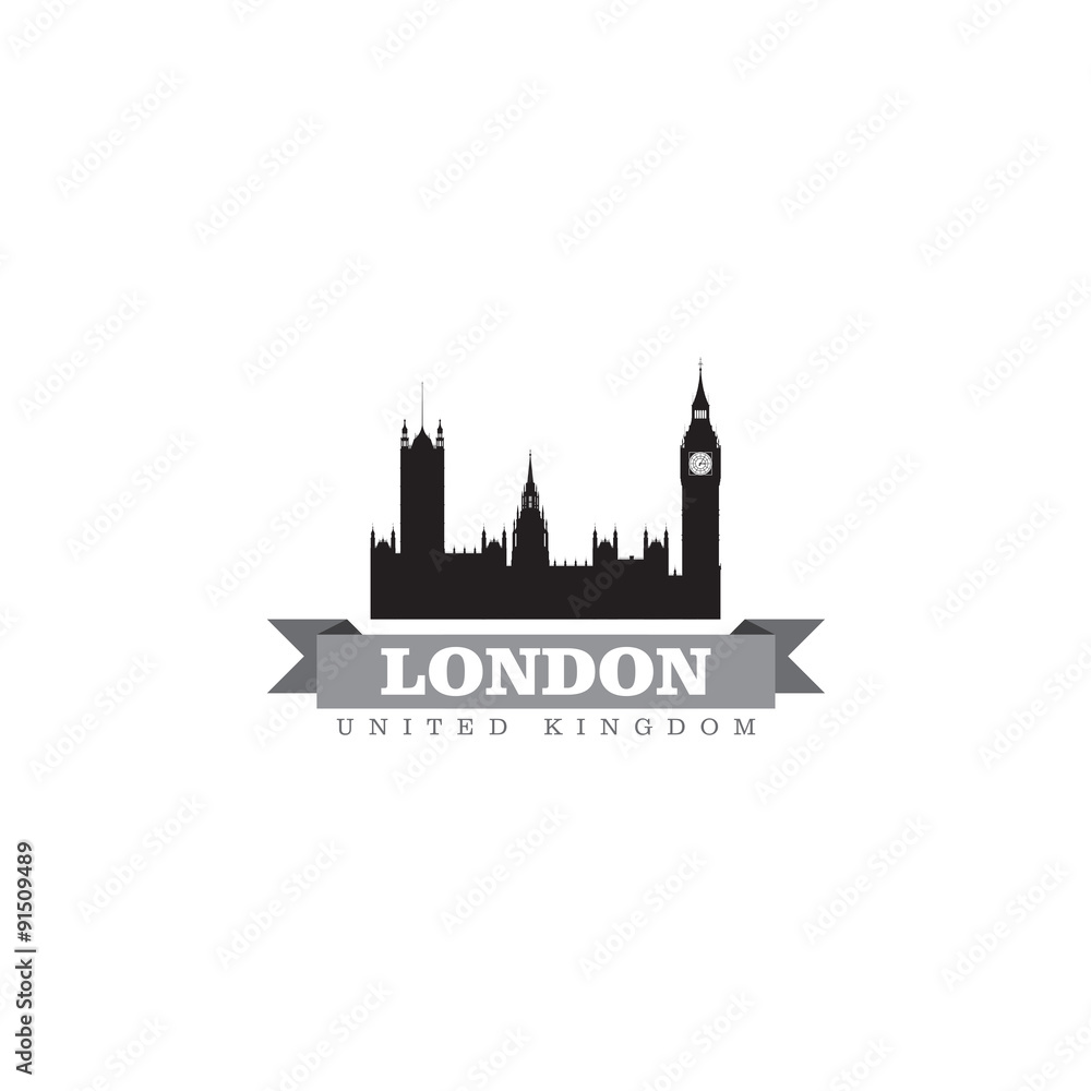 London United Kingdom city symbol vector illustration