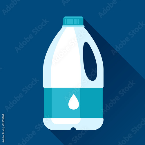Illustration with gallon of milk in flat design style