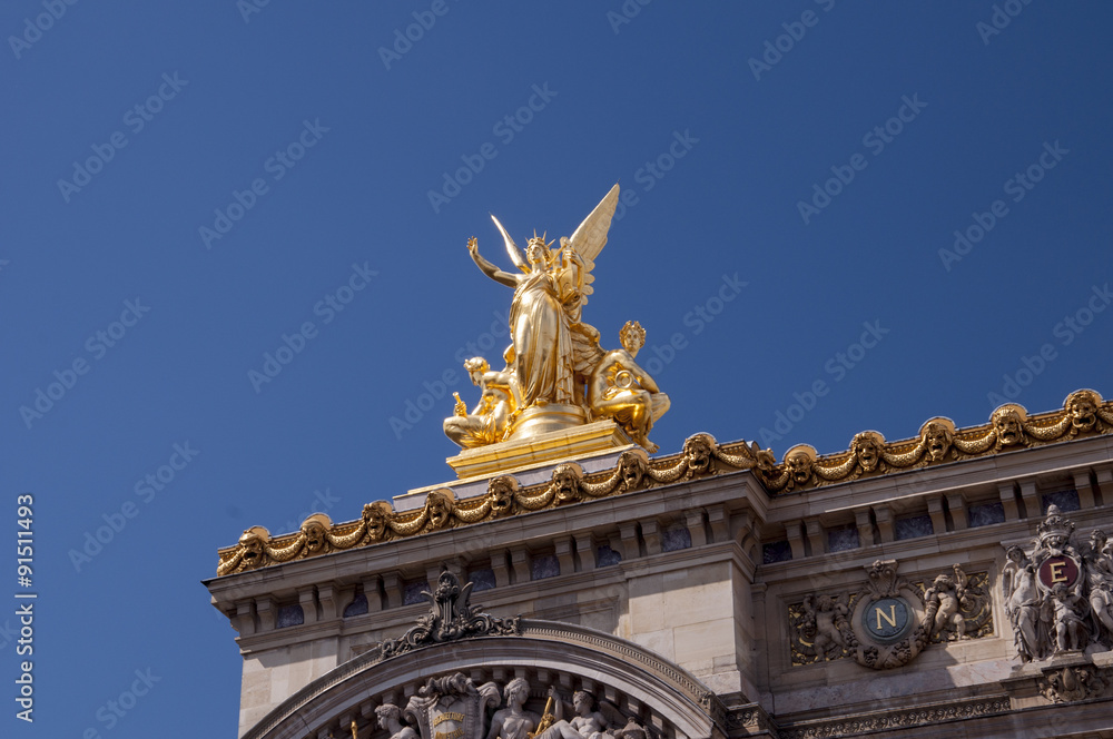angel on the top of opera in Paris angel on the top of opera in Paris