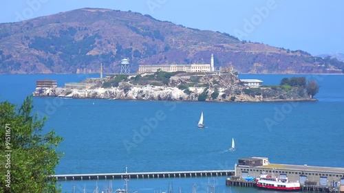 Alcatraz Island in San Francisco harbor.