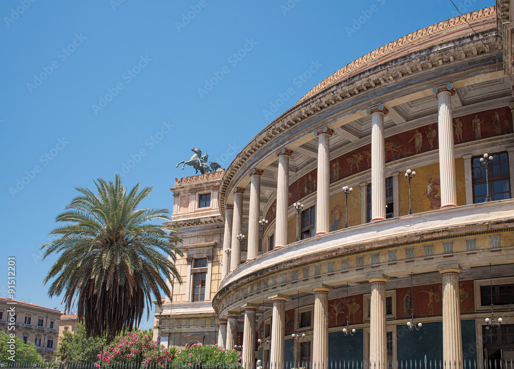 Politeama Garibaldi theater in Palermo, Sicily. Politeama Garibaldi theater in Palermo, Sicily.