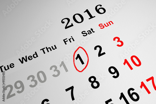 2016 concept with Calendar