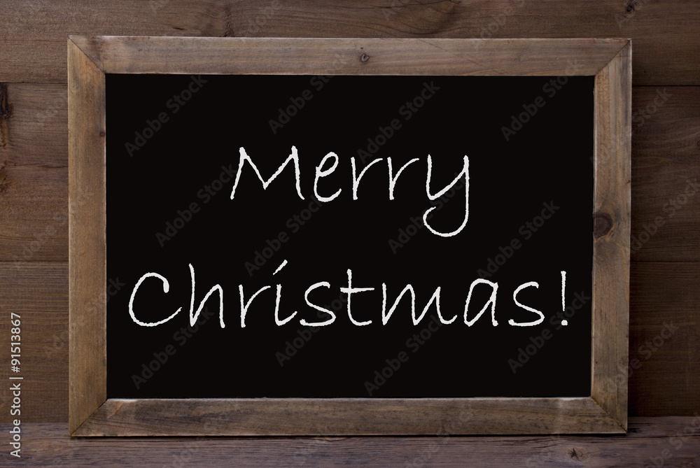 Fototapeta premium Chalkboard With Merry Christmas