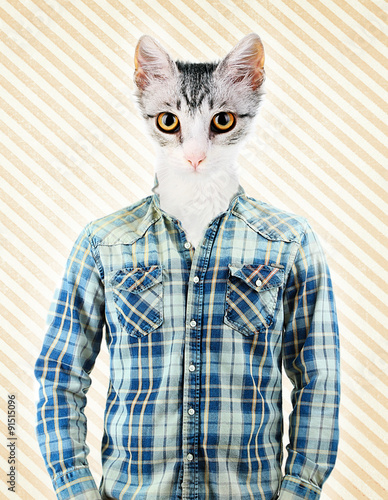 Portrait Of Man With Animal...