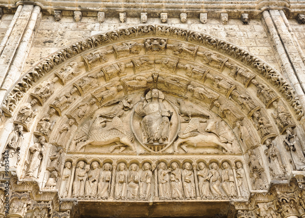 Arte gótico, catedral de Chartres, Francia, Europa