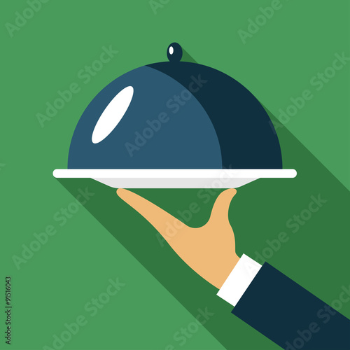 Hand holding dish