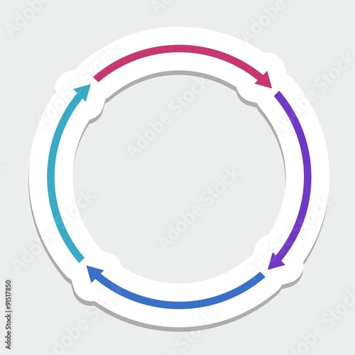 Color arrows in circle